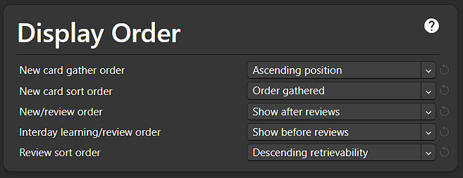 Display Order